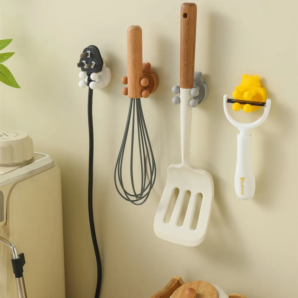 1pcskitchen nagel freies Küchen geschirr Wand aufbewahrung kleber Haken Bad fliesen Zahnbürsten regal, starke wasserdichte Silikons chnalle ho