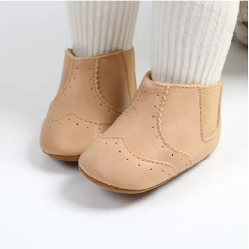 Neue Unisex Leder Schuhe Anti-slip Weichen Boden Baby Jungen und Mädchen Casual Schuhe Neugeborenen Kleinkind Erste Wanderer Krippe schuhe 0-18M Image