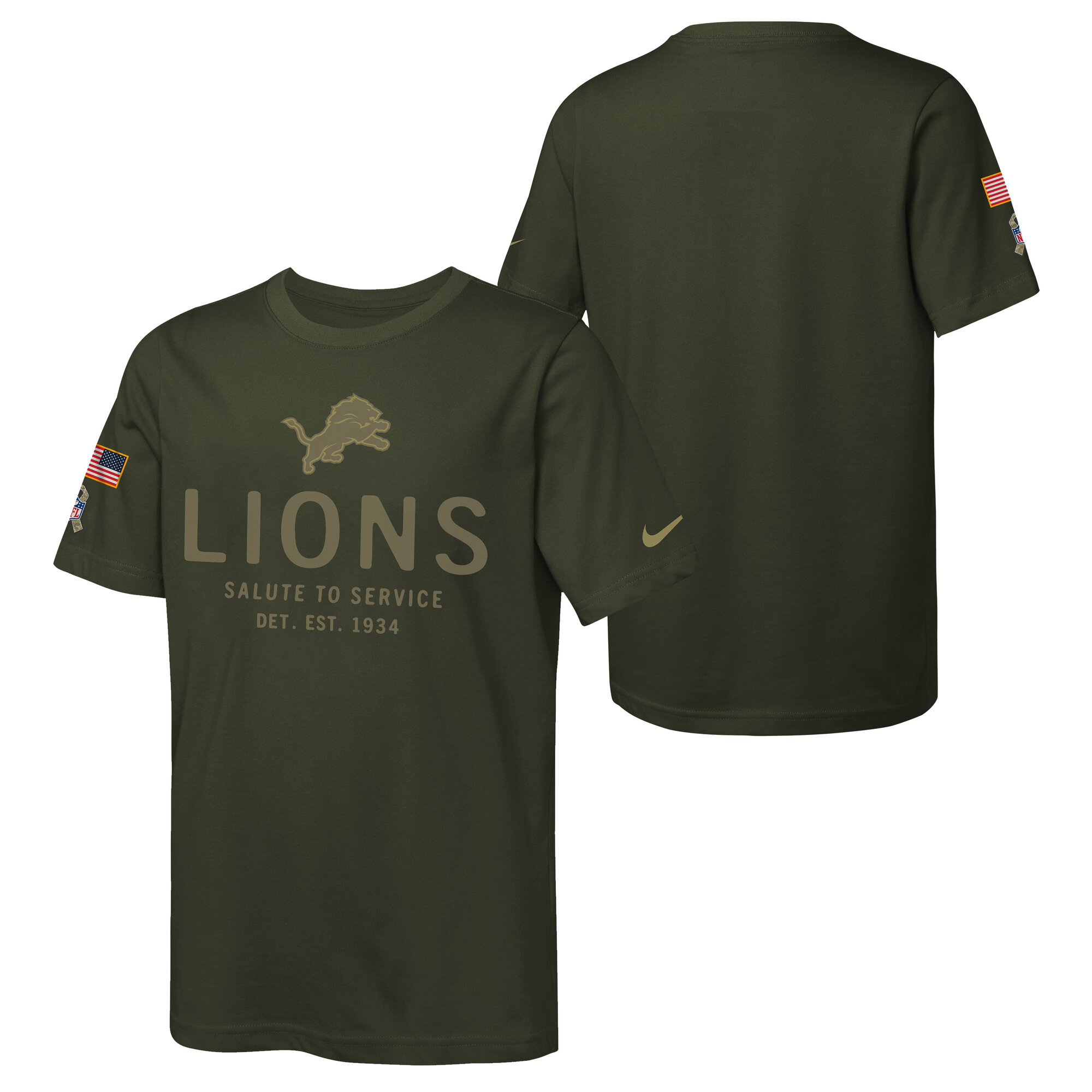 Detroit Lions Nike Salute To Service T-Shirt - Jugendliche Image