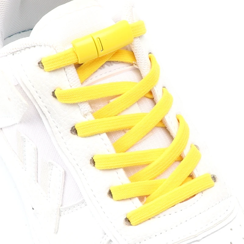 1 Paar magnetische Schnürsenkel ohne Krawatten, elastische Schnürsenkel für Turnschuhe, Metallverschluss, Gummiband, faule Schuhe, Spitzenzubehör Image