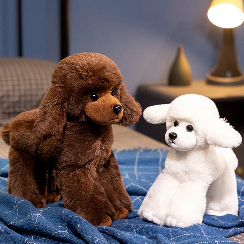 Imitazione barboncino giocattoli di peluche cucciolo divertente decorazioni per la casa giocattoli di peluche simpatico cartone animato cane artificiale bambole di pezza morbide