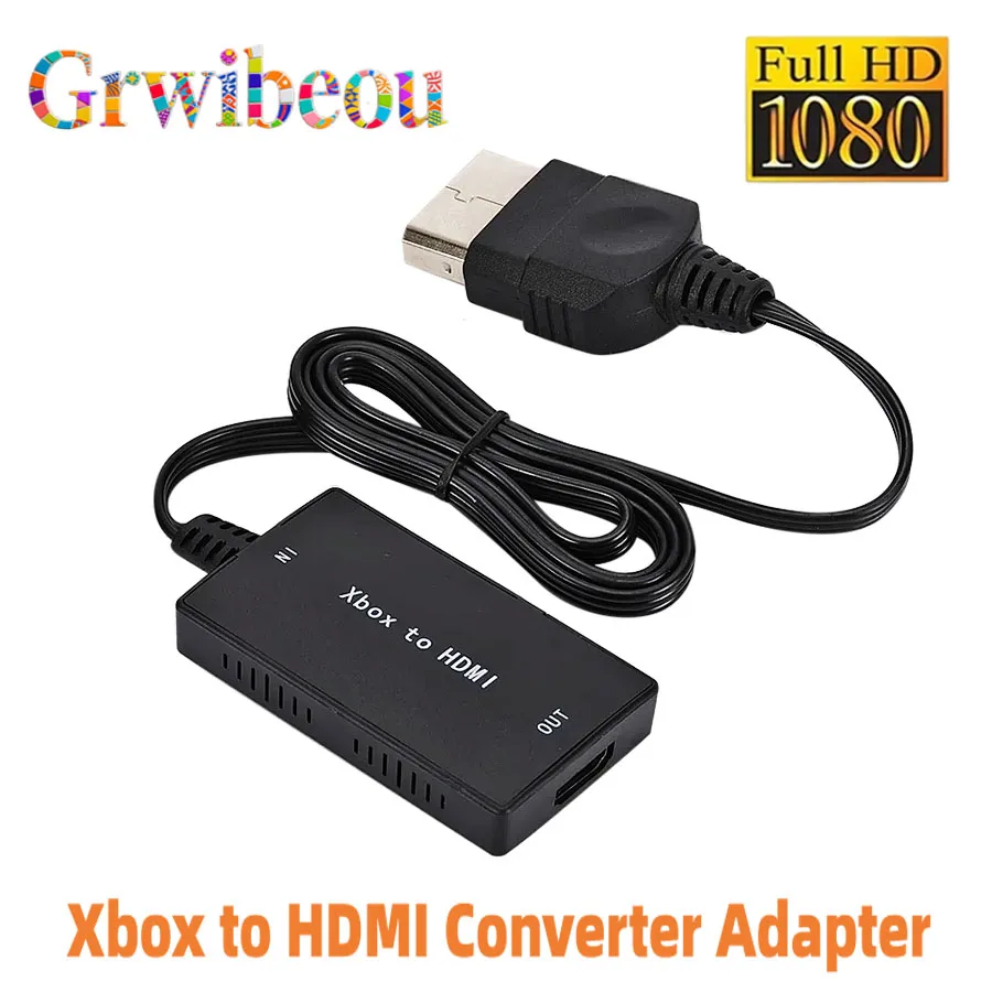HD 1080P Xbox to HDMI-compatible Converter Adapter HD Link Cable for Xbox to HDMI-Compatible for HDTV Projector Monitor