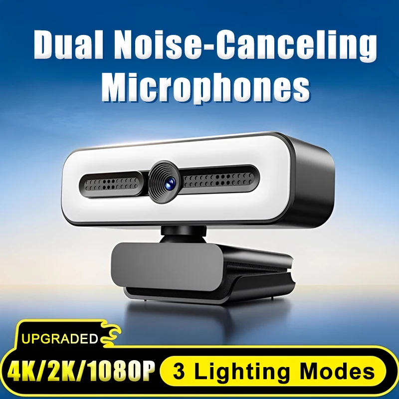 Xiaomi Q19 4K lumière de remplissage Webcam 2K Autofocus beauté filtre caméra 1080P Full HD PC/ordinateur portable Webcams avec Microphone pour Live 2025
