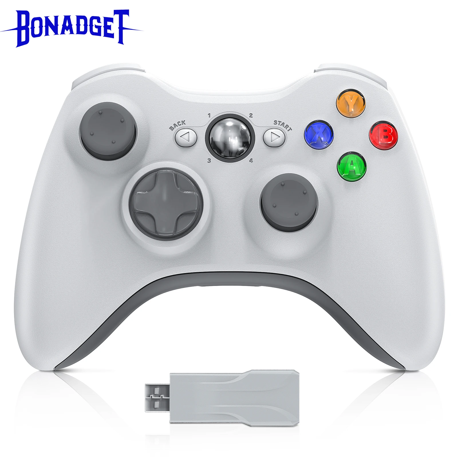 Contrôleur pour Xbox 360/PC Windows 11/10 contrôleurs de jeu manette de jeu sans fil avec poignée ergonomique manette de jeu améliorée sans dérive