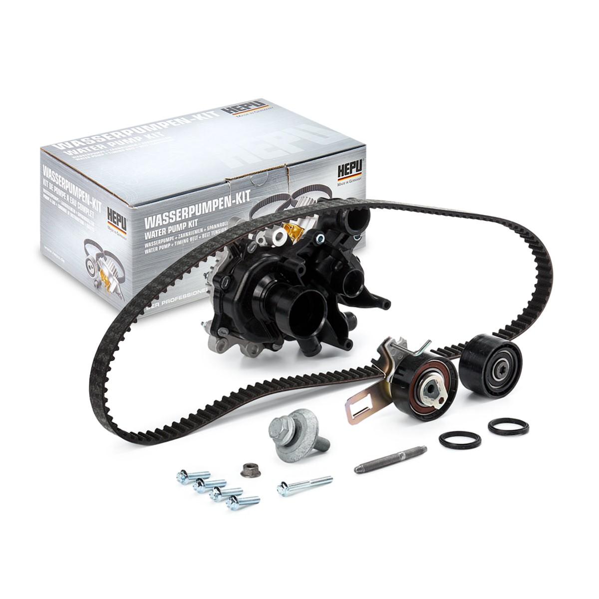 HEPU Wasserpumpe + Zahnriemensatz OPEL,FORD,FIAT PK19010TH 1628925780,3556999,1628926180 Wasserpumpe + Zahnriemenkit 9825002180,9819401580,JX6Q6B217AA Image
