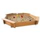 Big Game Hunters 1.8m Octagonal Wooden Sandpit - 20cm Deep - Complete with Underlay and Rain Cover - Perfect Wooden Sandbox for Garden Entertainment