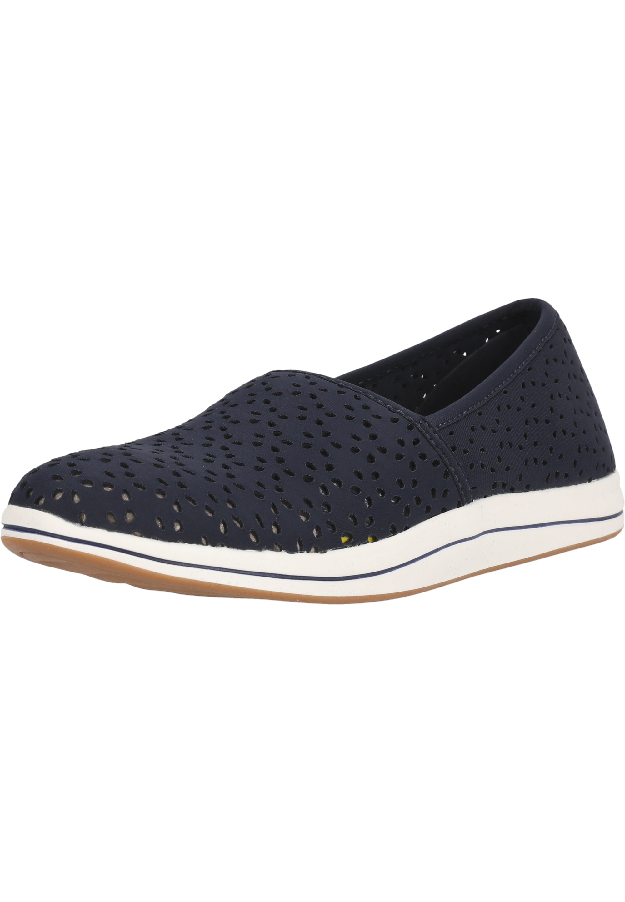 Sandale CLARKS "Brinkley", Damen, Gr. 36, blau, Kunstfaser, Schuhe, mit stylischem perforiertem Design Image