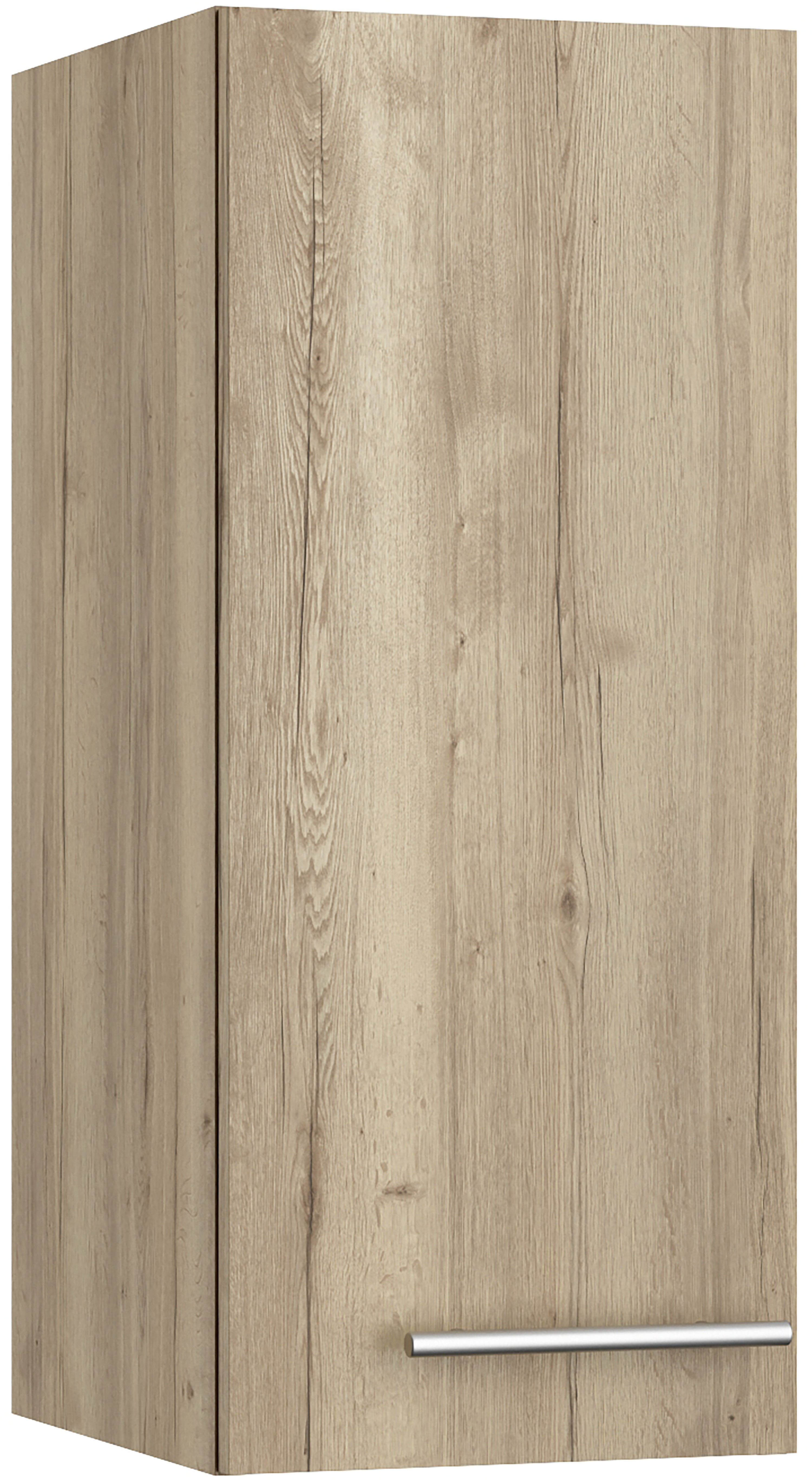 Hängeschrank OPTIFIT "Lilly", braun (wildeiche, wildeiche, wildeiche), B:30cm H:70,4cm T:34,6cm, Spanplatte, Schränke, Breite 30 cm, 1 Tür, 2 Einlegeböden