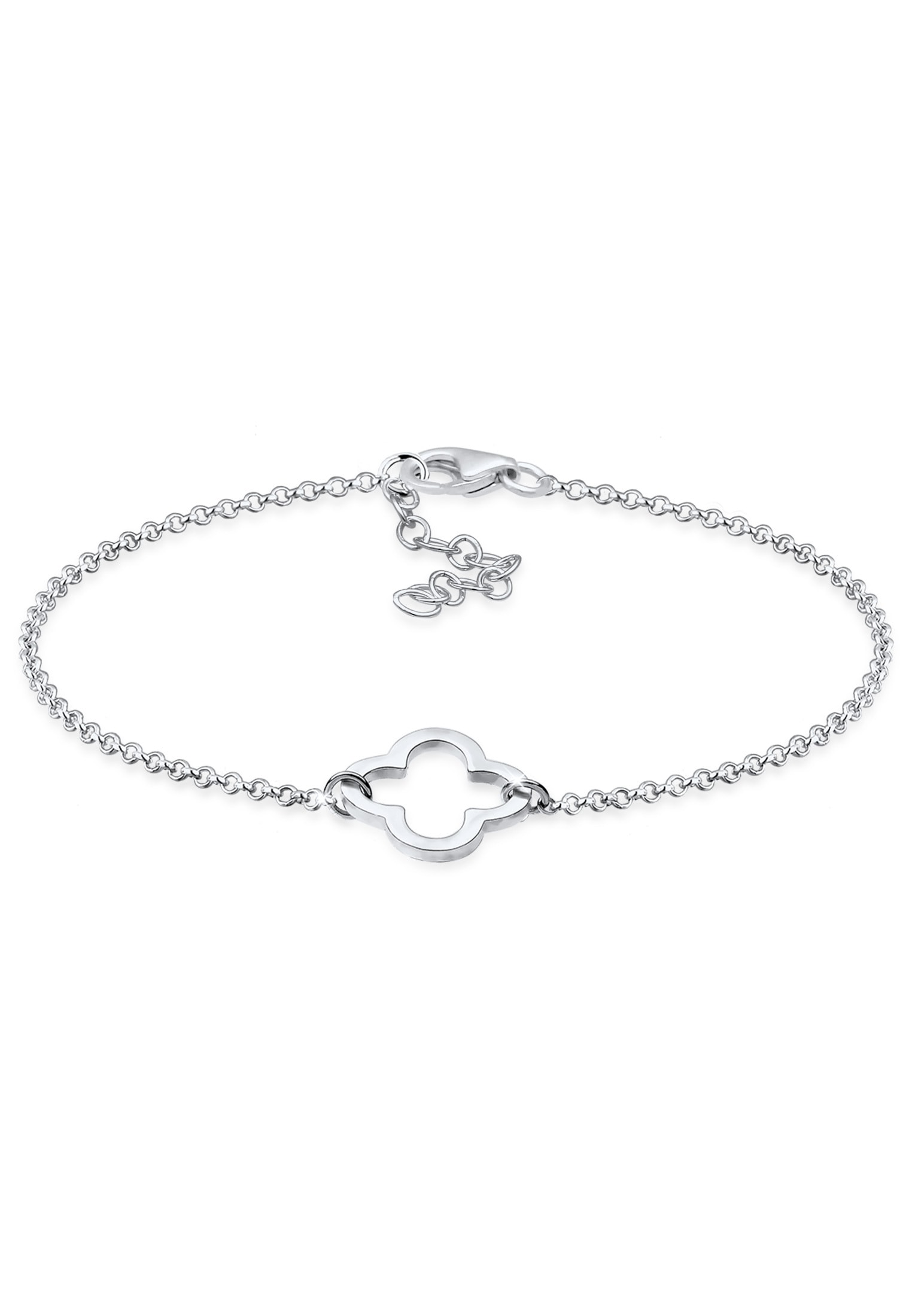 Armband ELLI "Kleeblatt Glücksbringer 925 Silber", silber, Armbänder, Damen, 20cm, ohne Stein, Silber 925 (Sterlingsilber) Image
