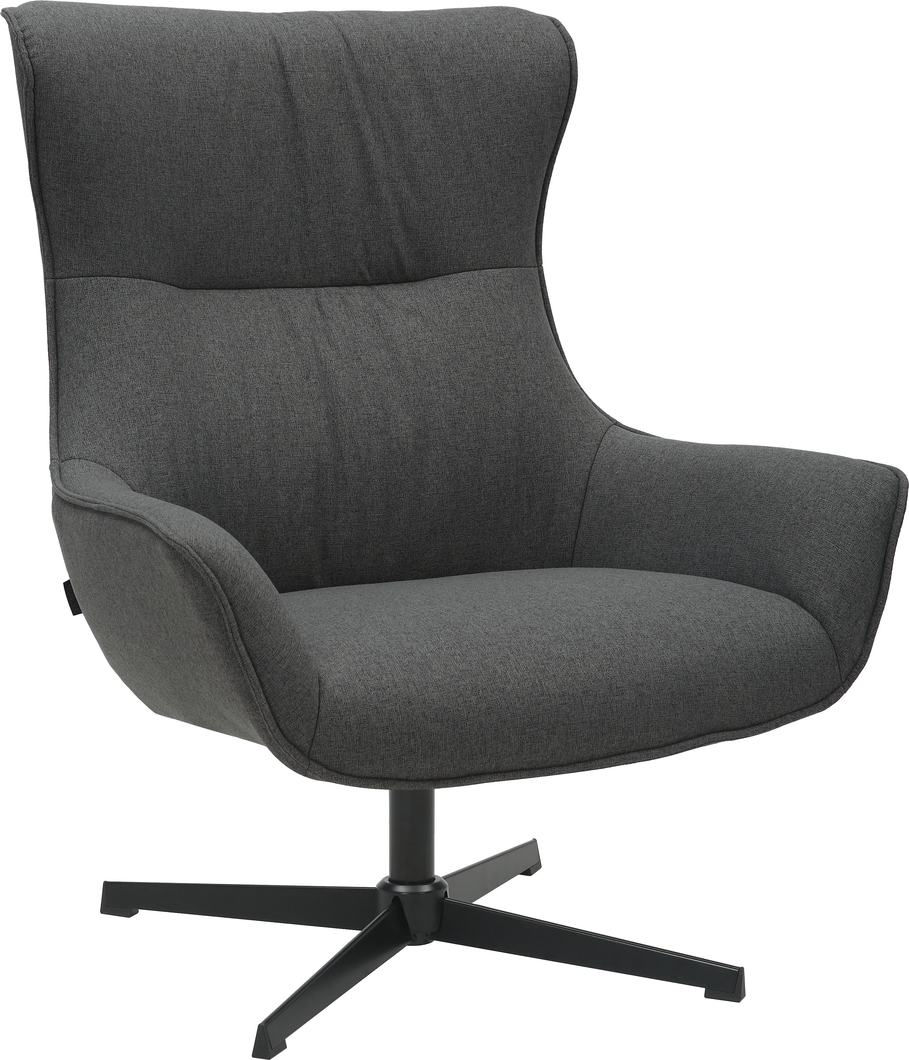 Ohrensessel INOSIGN "FORNEY, Relax-Sessel, TV-Sessel, Lounge-Sessel", grau (dunkelgrau), B:86cm H:103cm T:82cm, Metallgestell, Holzrahmen, Komfortschaum, Bezug, Sessel, Ohrensessel, 360 drehbar