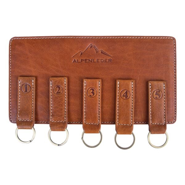 Alpenleder Schlüsselbrett »ANWESEN« Cognac, 24x13 cm Image