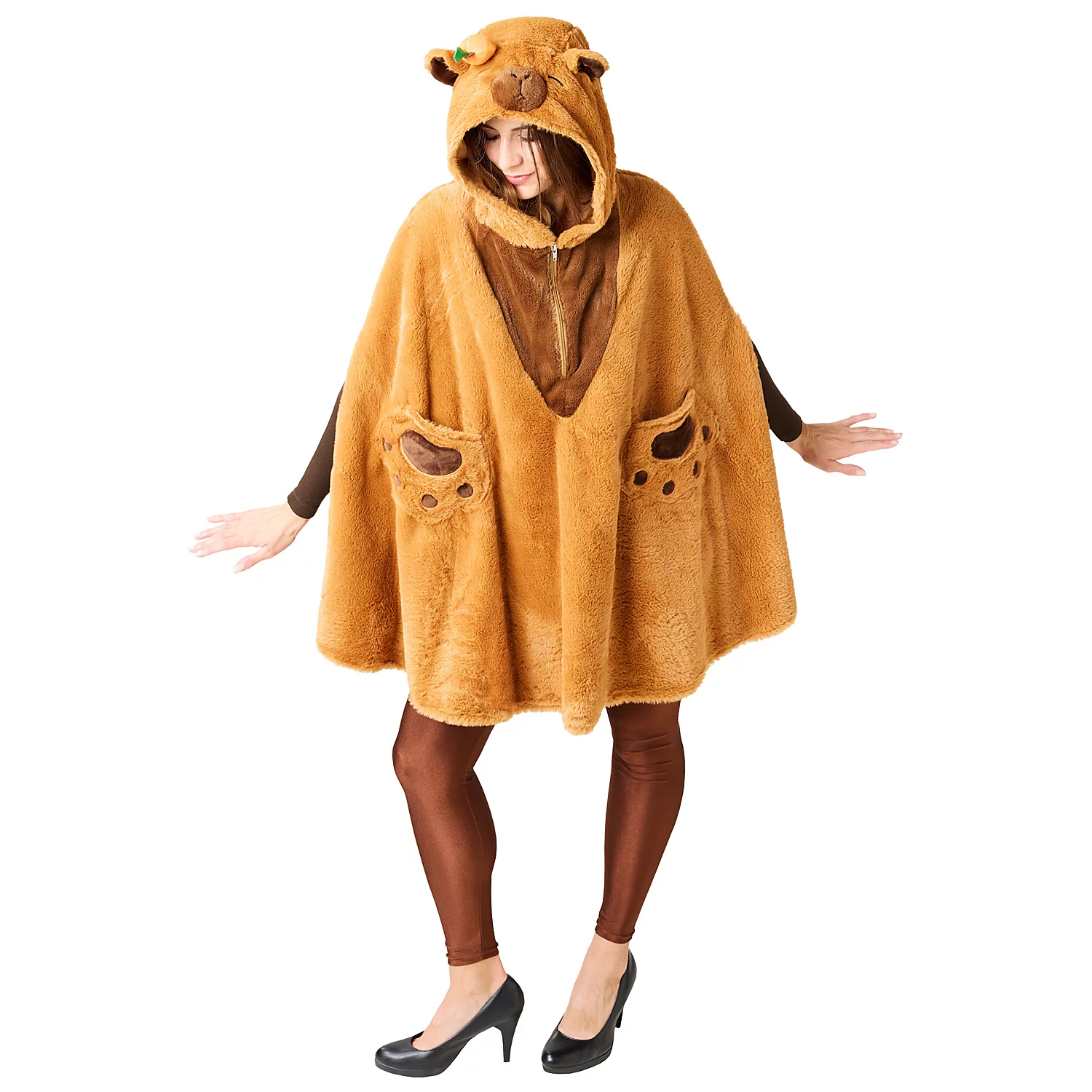 buttinette Poncho Capybara, braun Image