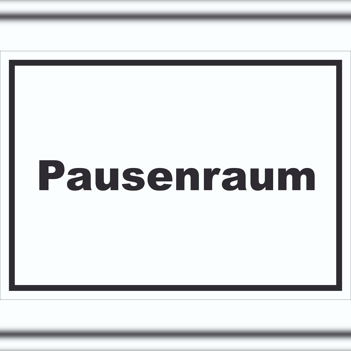 HB-Druck Pausenraum Schild mit Text Pause Mittagspause waagerecht A4 (210x297mm) Image