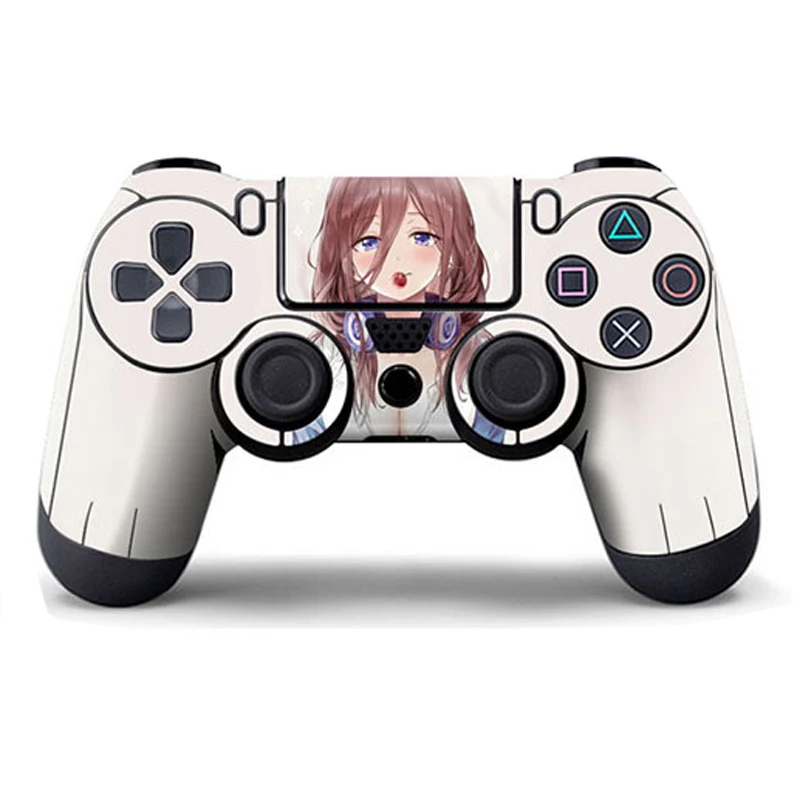 Autocollant de peau de décalcomanie en vinyle pour manette de jeu PS4, manette de jeu, accessoires de jeu, peau de protection, anime, filles, 2 pièces, lot