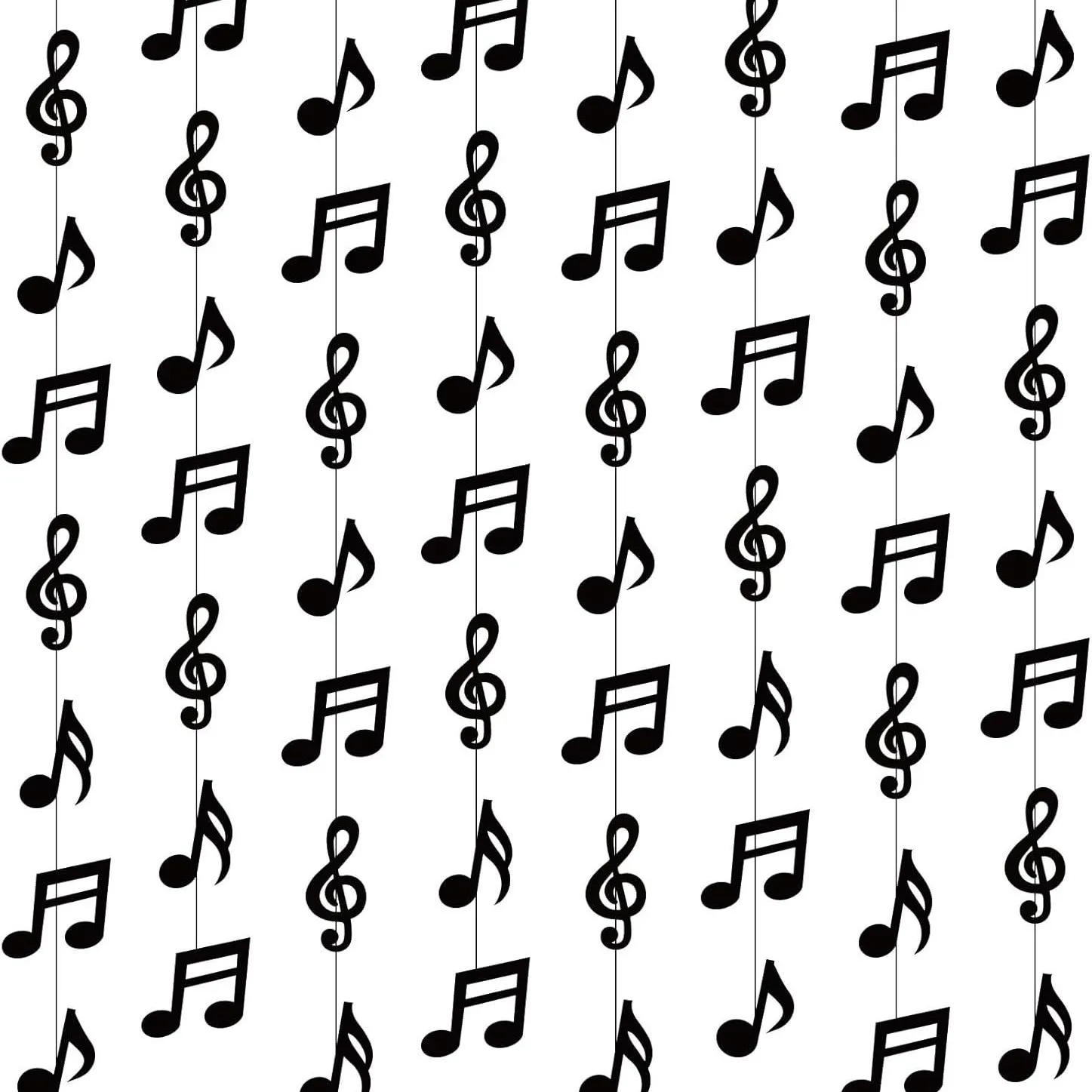 8-saitige Musiknote-Thema, Papierschnur, Girlande, Wand, Tür, zum Aufhängen, Foto-Requisiten für Geburtstag, Hochzeit, Ruhestand, Party-Dekoration Image