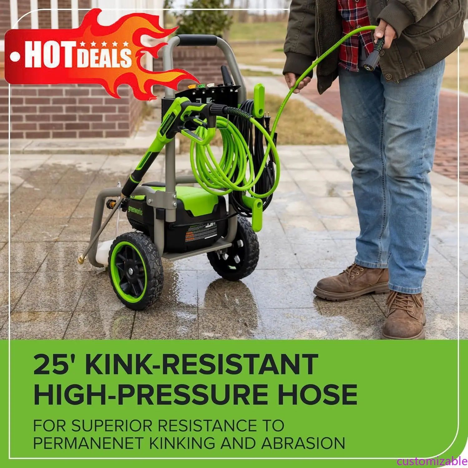 Customizable Pro Brushless 3000 PSI (CSA Certified) 2.0 GPM Max / 1.1 GPM Electric Pressure Washer