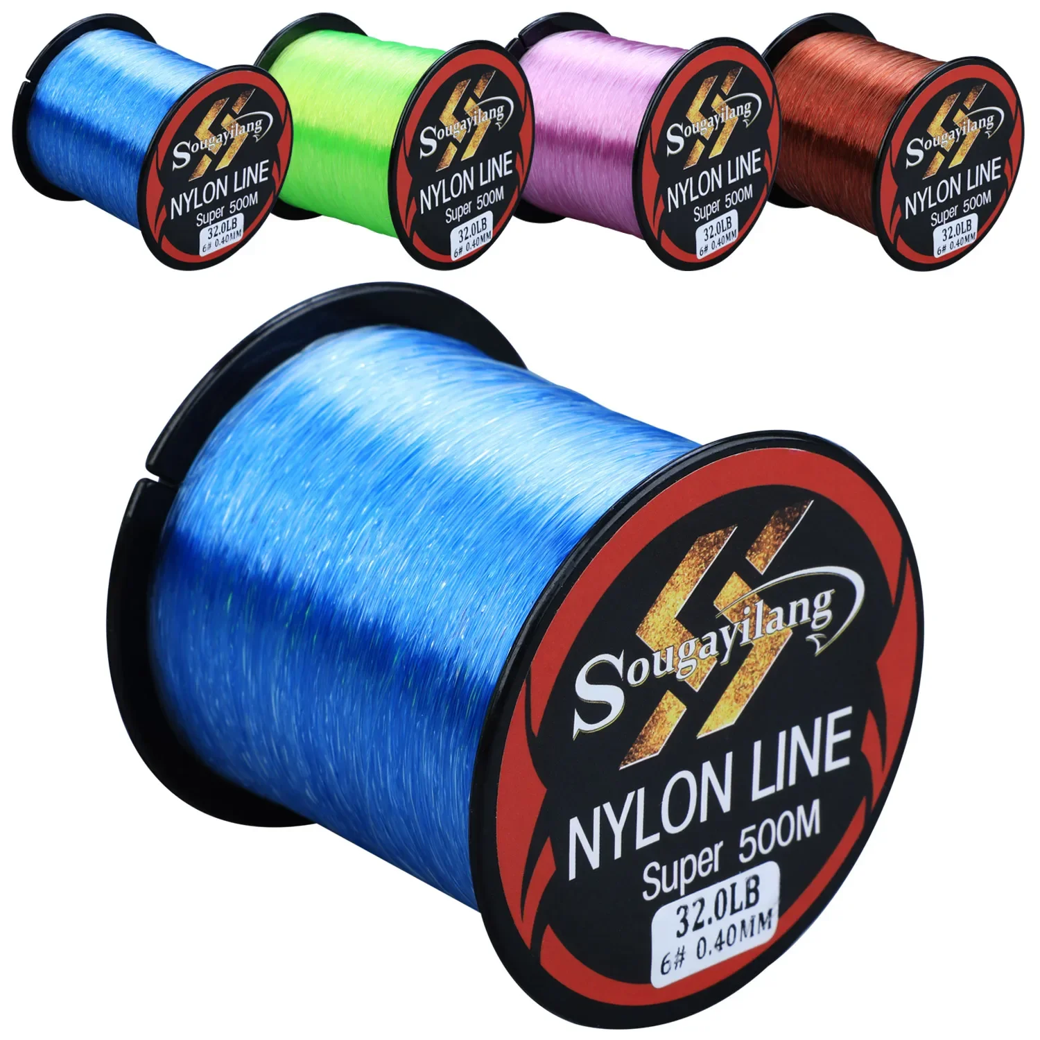 Sougayilang 500m Lenza da pesca in nylon Monofilamento di alta qualità Abrasione Giappone Lenza da pesca Fluorocarbonio Lavello Linea Pesca