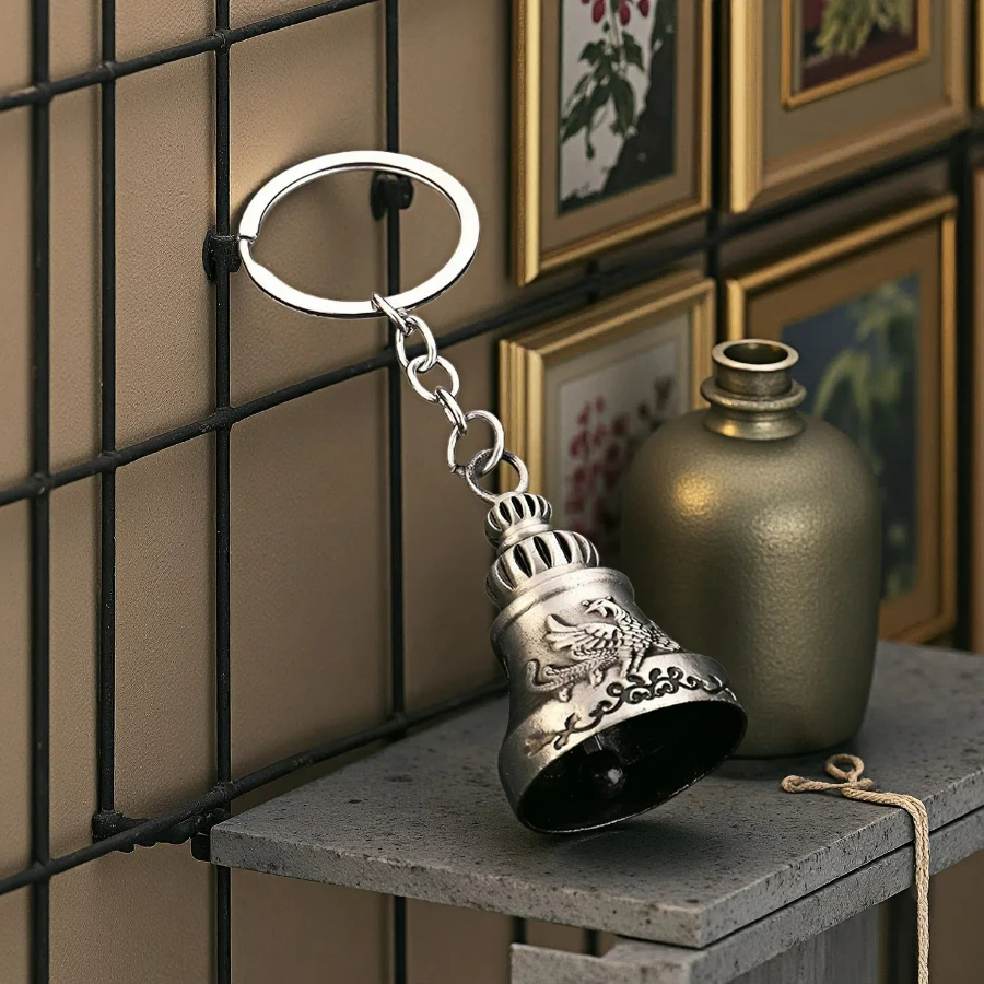 Noter Neuer Vintage-Glocken-Schlüsselanhänger, Unisex, 3 Farben, wildes Überleben, Metallhalter, hängender Schlüsselanhänger, Autotasche, Dekoration, Schmuck, Joias Image