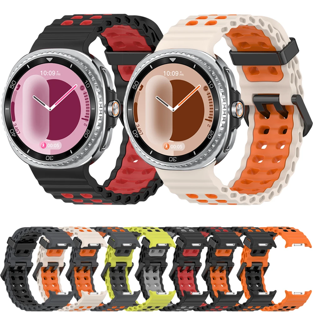 Ocean Band für Samsung Galaxy Watch 8 Classic Armband 46 mm Atmungsaktives Armband Correa für Samsung Galaxy Watch 8 44 mm 40 mm Armband Image