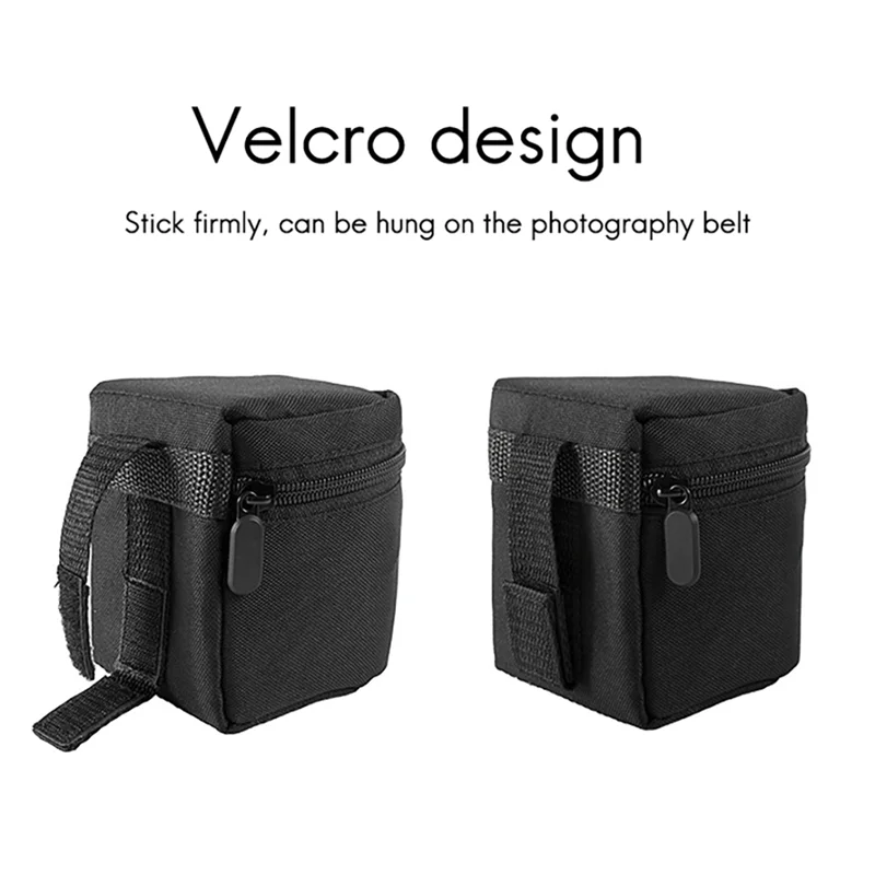 4X Camera Lens Bag DSLR Padded Thick Shockproof Protective Pouch Case Lens Pouch For DSLR Camera-Y47A