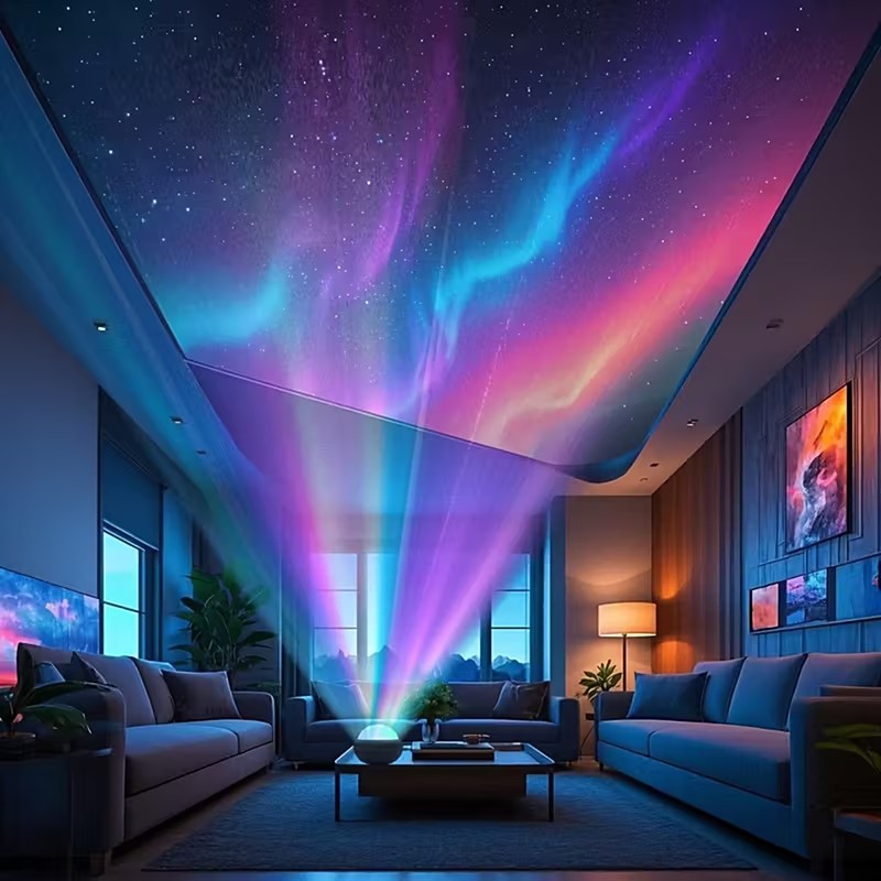 Northern Galaxy Aurora Projector with 14 Lighting Effects 2-in-1 LED Star Projector with Remote Control and Nebula Lights Bedroom/game Room/home Theater/ceiling/birthday/party Night Light Projector