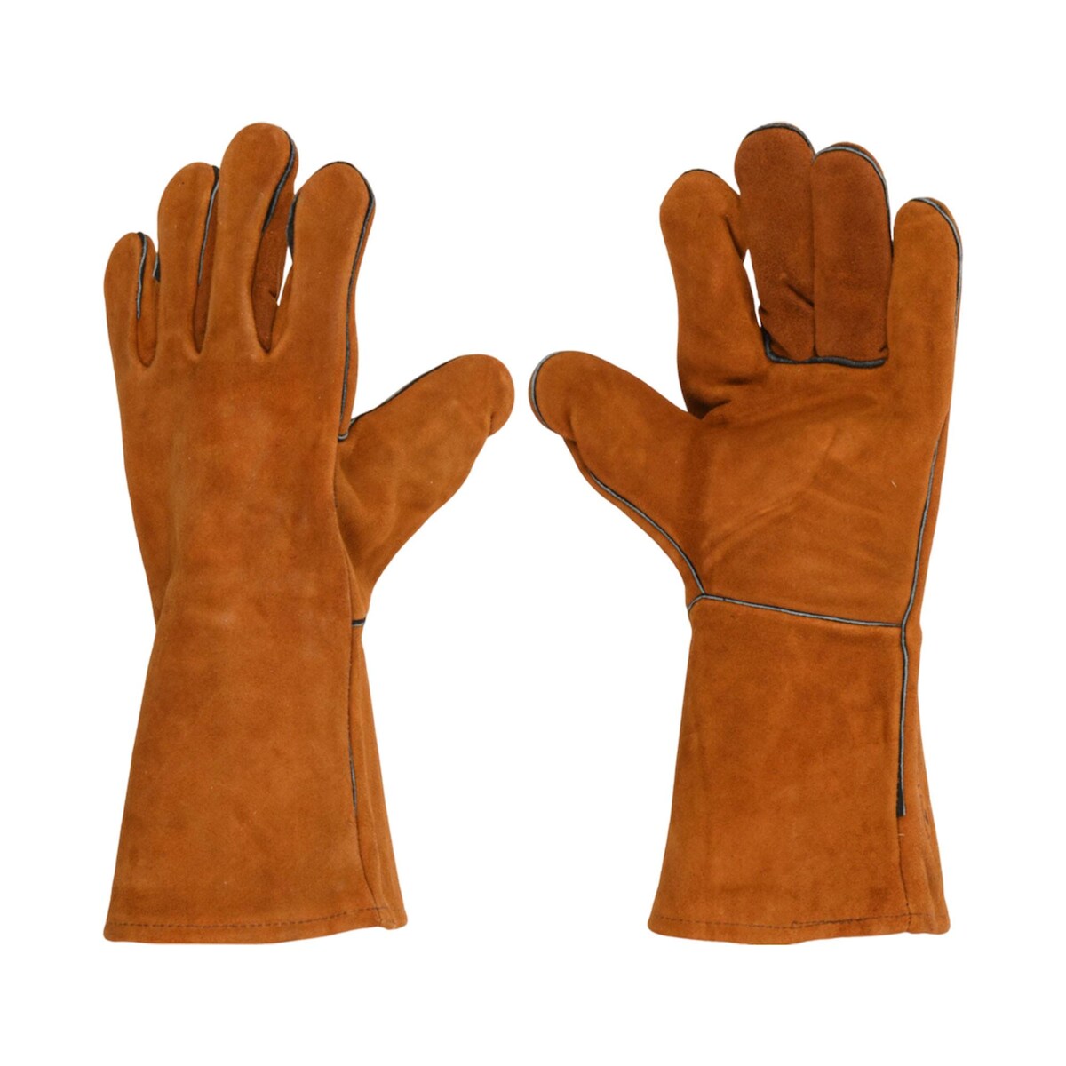 WellHome - Leder-Grillhandschuhe XL für Ihren Grill in braun farbe 16,5x4x37cm Image