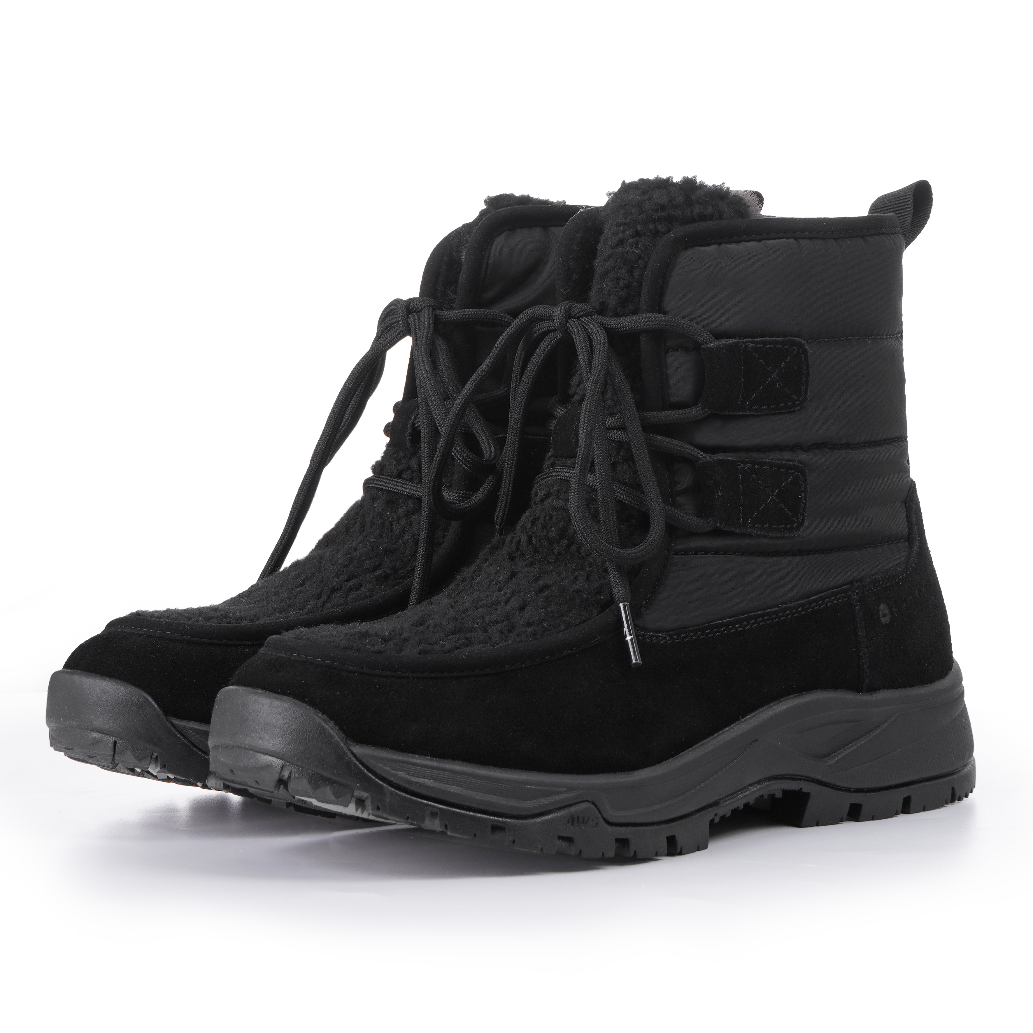 Winterboots LUHTA "HOHTAVA MS", Damen, Gr. 36, basic schwarz, Leder, Textil, Schuhe Winterboots, Winterschuhe, Winterstiefel, Snowboots, gefüttert