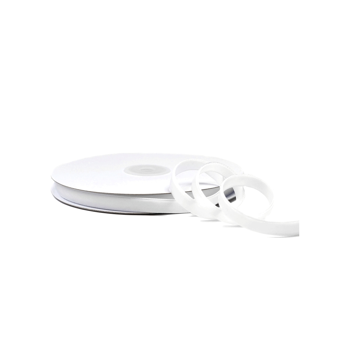 Creativery 10mm Samtband 10m Schmuckband Geschenkband Schleifenband Stoffband Uni Weiß Image