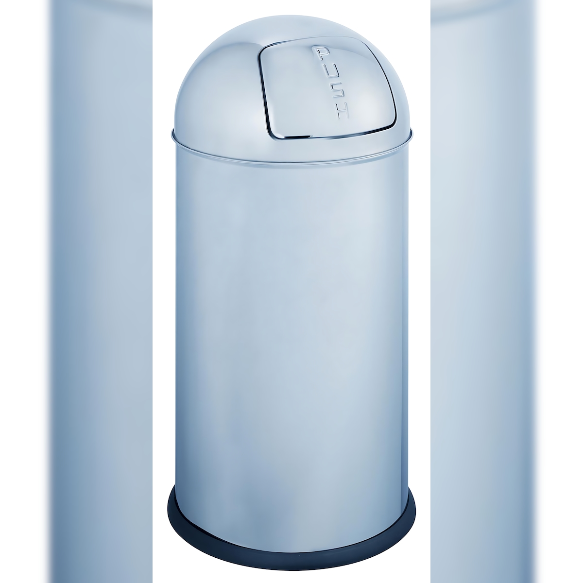 Alco Abfallsammler mit Push-Klappe Metall 28l silber Image