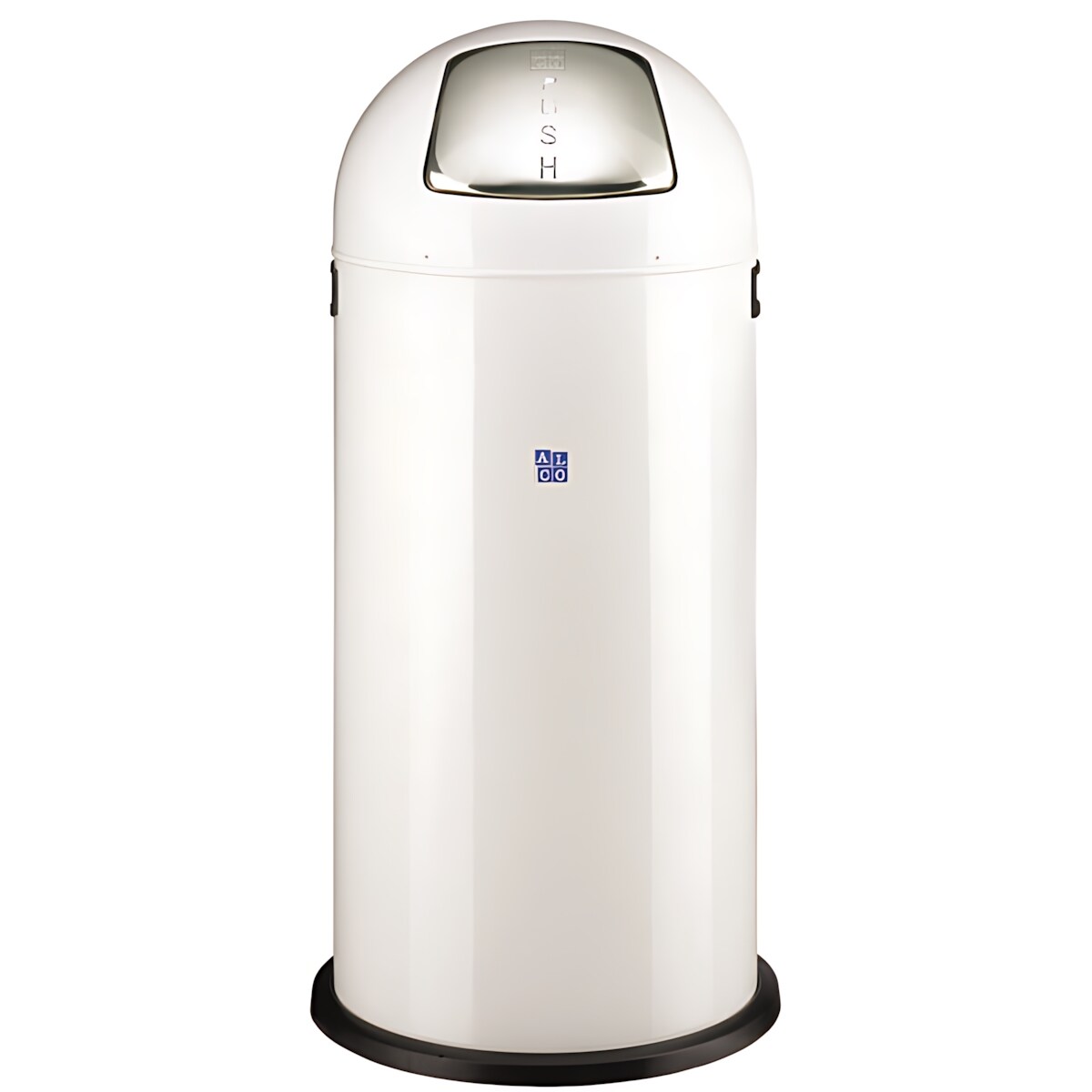 Alco Abfallsammler mit Push-Klappe Stahlblech 52l weiß