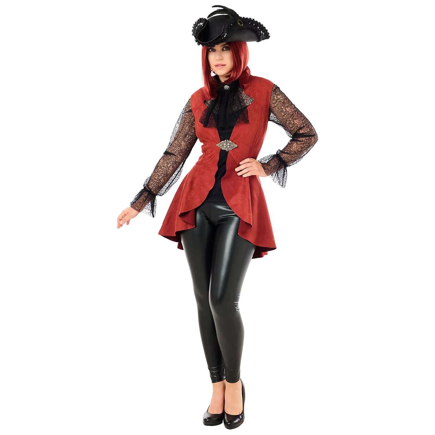 Weste Pirat für Damen, rot Image