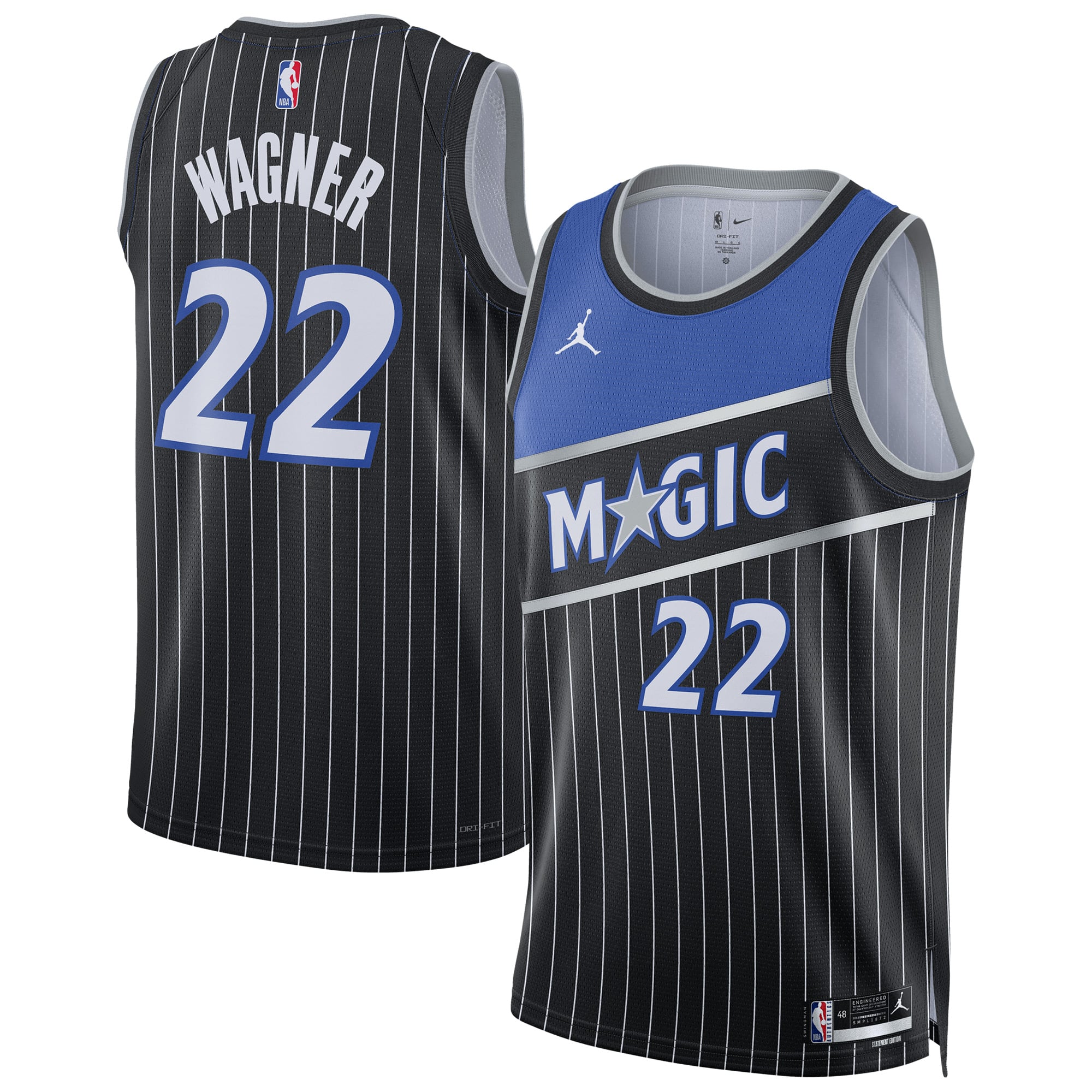 Maillot Jordan Brand Édition Statement Swingman des Orlando Magic - Noir - Franz Wagner - Unisexe - Homme Taille: XL