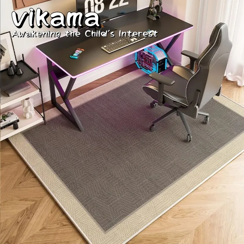 VIKAMA Schalldichte Stuhlmatte, rutschfeste Bodenteppichunterlage für Büro-Gaming-Stuhl unter dem Schreibtisch, Arbeitszimmer, Schlafzimmer, Heimdekoration Image