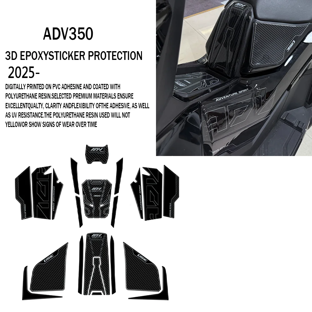 3D Epoxy Aufkleber Schutz Kit für ADV 350 Tank Pad Motorrad Aufkleber ADV350 2025-Zubehör Image