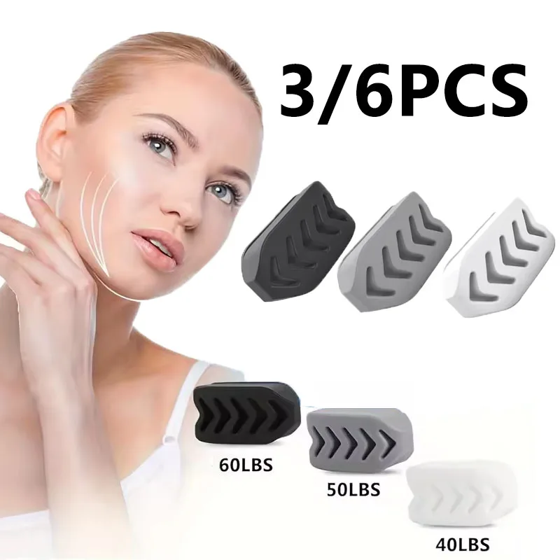 3/6 stücke Männliche und Weibliche Silikon Kiefer Trainer Gesichts Schönheit Werkzeug Gesichts Straffung Hebe Ball Kinn Linie Fitness ball Neck Shaper Image