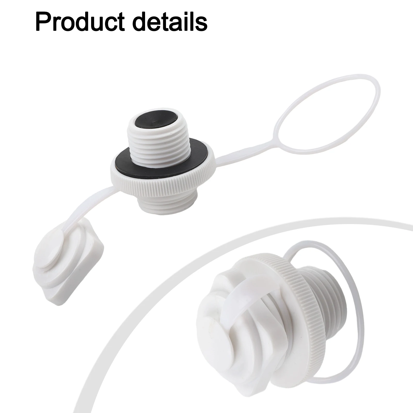 Weißes Boston-Luftventil, Einweg-Aufblasventil, betont ca. 22 mm BIGMOUTH Boote Kanus Kajaks Kunststoff-Poolflöße Image