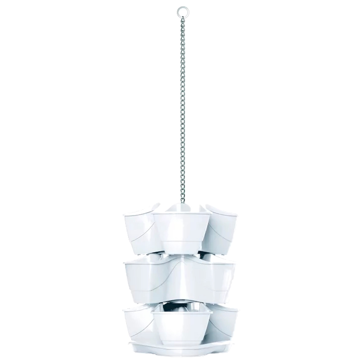 Prosperplast - COUBI HERBAL 9L Hängender vertikaler Garten - 29,5 x 29,5 x 88 cm in Weiß farbe Image