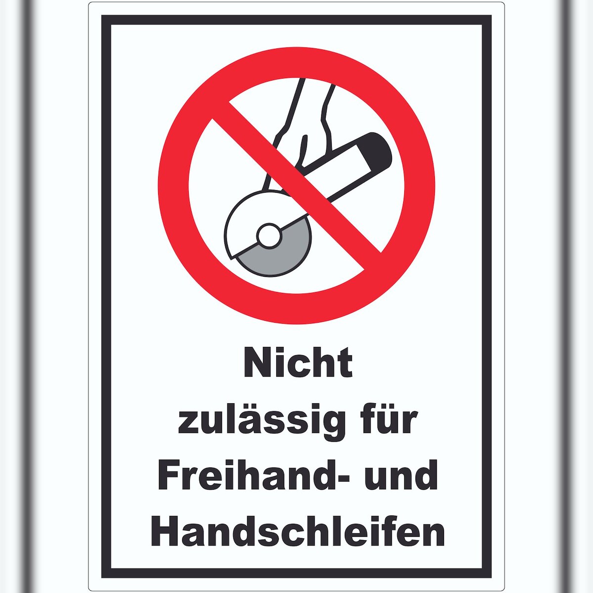 HB-Druck Nicht zulässig für Freihand- und Handschleifen Aufkleber A8 (52x74mm) Image