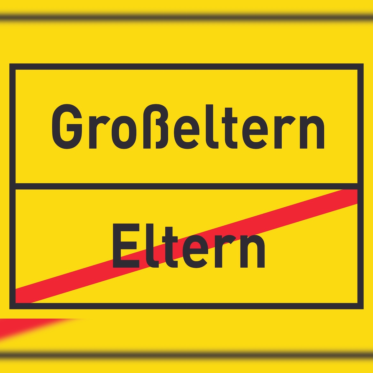 HB-Druck Großeltern Eltern Schild Ortsschild A5 Rückseite selbstklebend Image