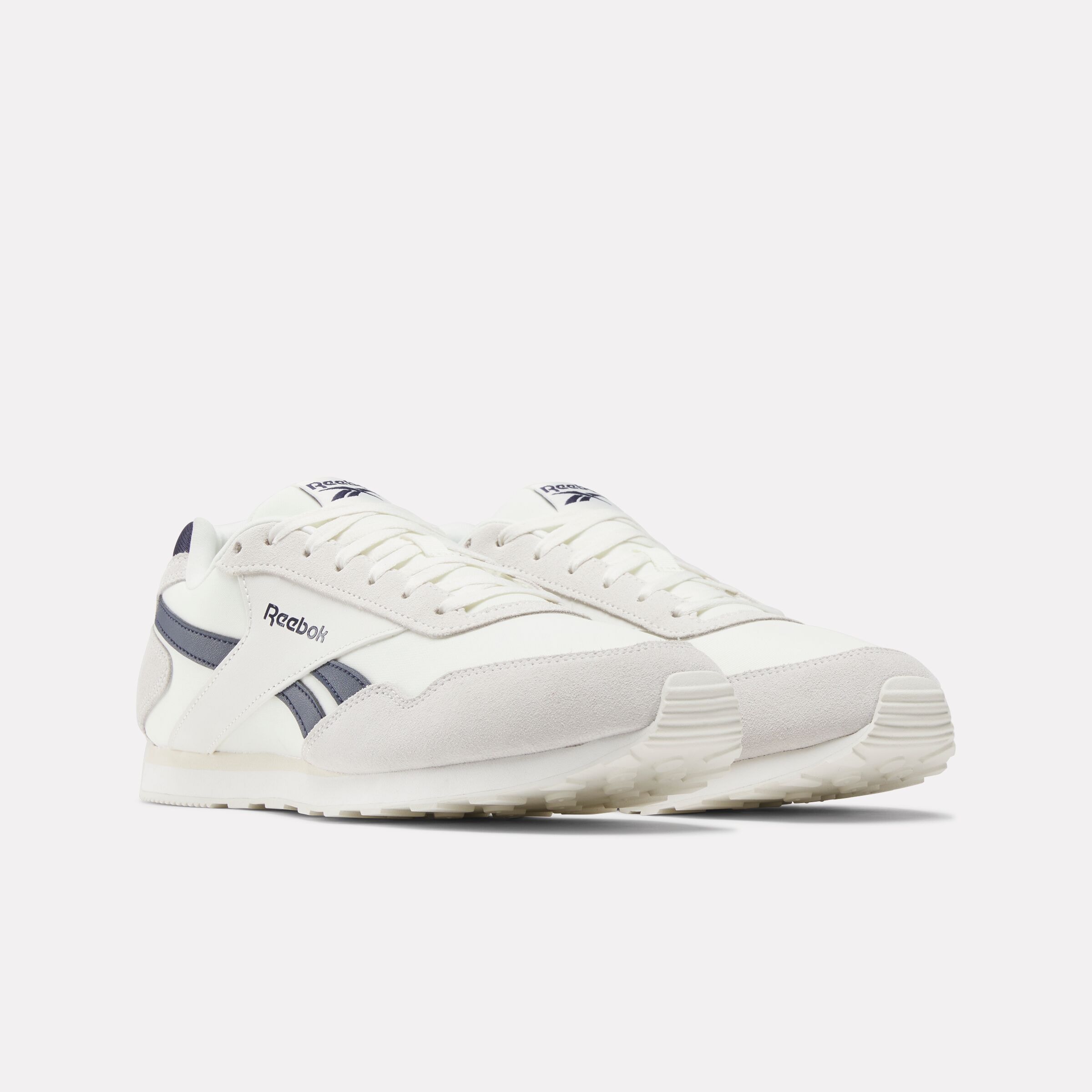 Sneaker REEBOK CLASSIC "REEBOK GLIDE LOW", Damen, Gr. 38,5, chalk, barely grau, vector navy, Leder, Synthetik, Textil, Schuhe Sneaker