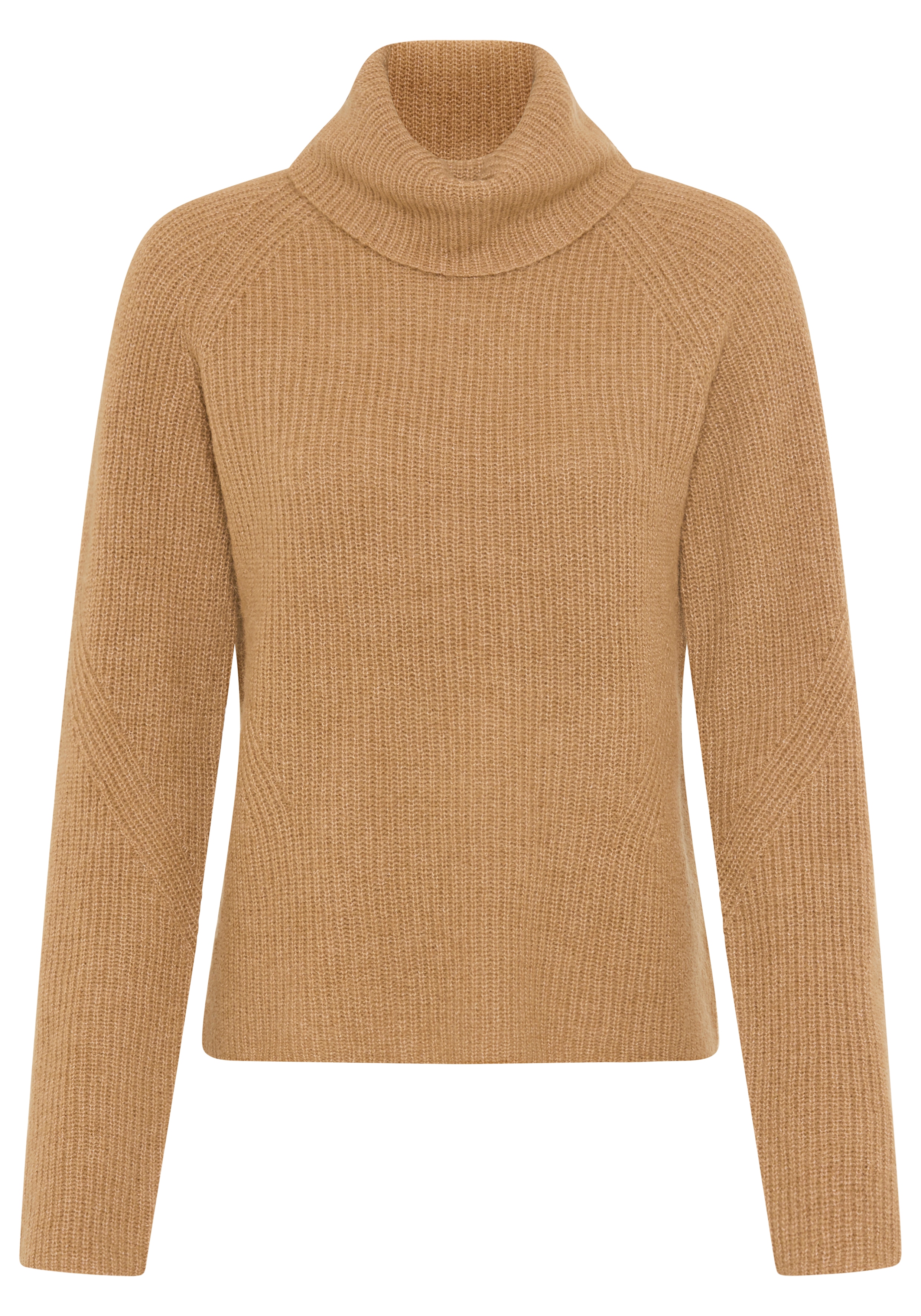Strickpullover BOSS ORANGE "Falodina Premium Damenmode", Damen, Gr. M (38), medium beige 260, Strick, Obermaterial: 35% Alpaka, 35% Wolle, 30% Polyamid, unifarben, normal, hoch geschlossener Ausschnitt, Pullover Strickpullover, mit Rollkragen,...