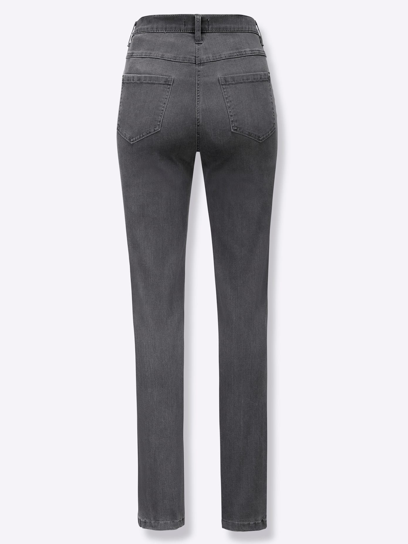 Bequeme Jeans CASUAL LOOKS, Damen, Gr. 24, Kurzgrößen, grau (dunkelgrau, denim), 51% Baumwolle, 23% Polyester, 14% Lyocell, 10% Viskose, 2% Elasthan, unifarben, lang, Jeans