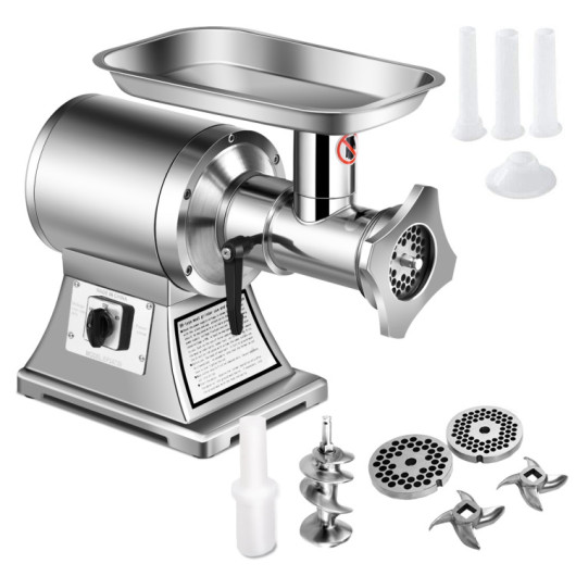Costway Heavy Duty 1.5HP Commercial Meat Grinder with Reverse High Efficiency and Anti-Clog