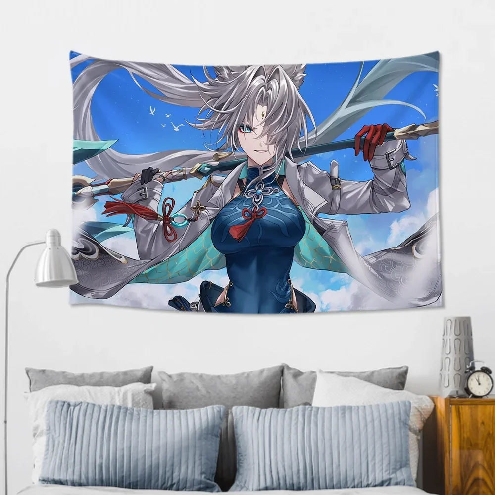 Feixiao Anime Spiel Honkai Star Rail Tapisserie Zimmer Dekor Wand Tuch Party Hängen Hintergrund Zimmer Dekor Baby Zimmer Image