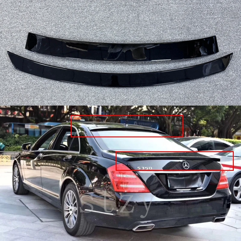 W221 Spoiler sul tetto posteriore per Mercedes Benz Classe S W221 2006-2013 Auto ABS Spoiler posteriore superiore Spoiler sul tetto posteriore Ala spoiler labbro