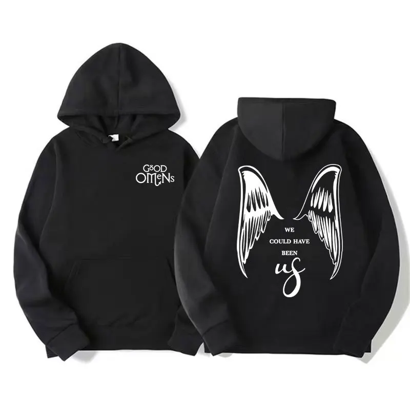 Hot TV Series Good Omens Print Hoodies Men Women Clothing Graphic Sweatshirts for Fans Casual Long Sleeve Men/Women Clothing