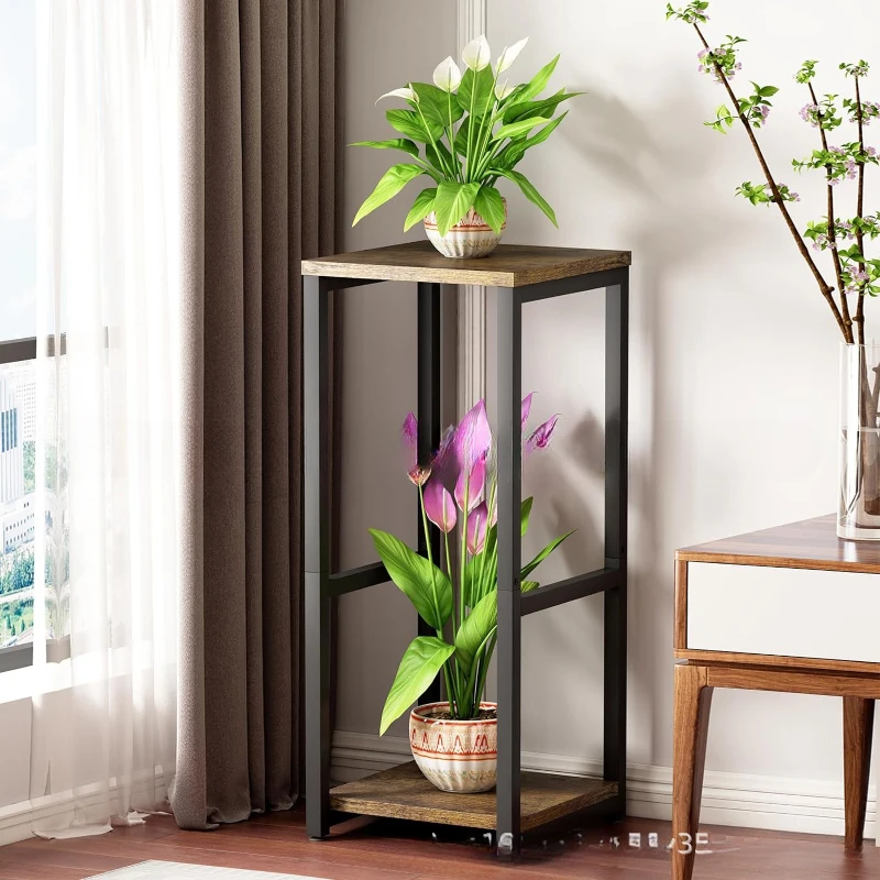 Blumenregal, Lagerregal, Massivholz, bodenstehend, dekorative Gegenstände, Blumenständer, Basis, Wohnzimmer, Balkon, Zimmerpflanzenregal Image