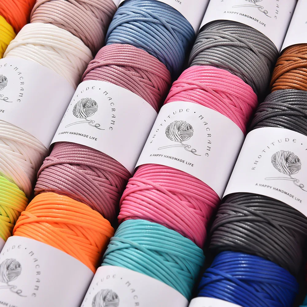 1,5 mm 35 m gefälschtes Rindsleder für Häkeltasche, Schuhe, Hut, Garn, DIY, Weben, Nähgarn