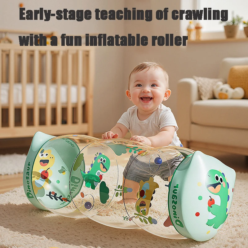 Aufblasbares Krabbelrollen-Spielzeug für Kleinkinder, Kleinkinder, üben das Krabbeln, sensorisches Entwicklungsspielzeug, 0–12 Monate Image