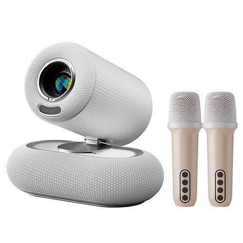 Proiettore di fascia alta 2025 YT900 con messa a fuoco automatica, risoluzione 19201080, base microfono opzionale, striscia luminosa, Wi-Fi dual-band 2,4/5 GHz, Wi-Fi6, Android 13.0, lente in vetro a